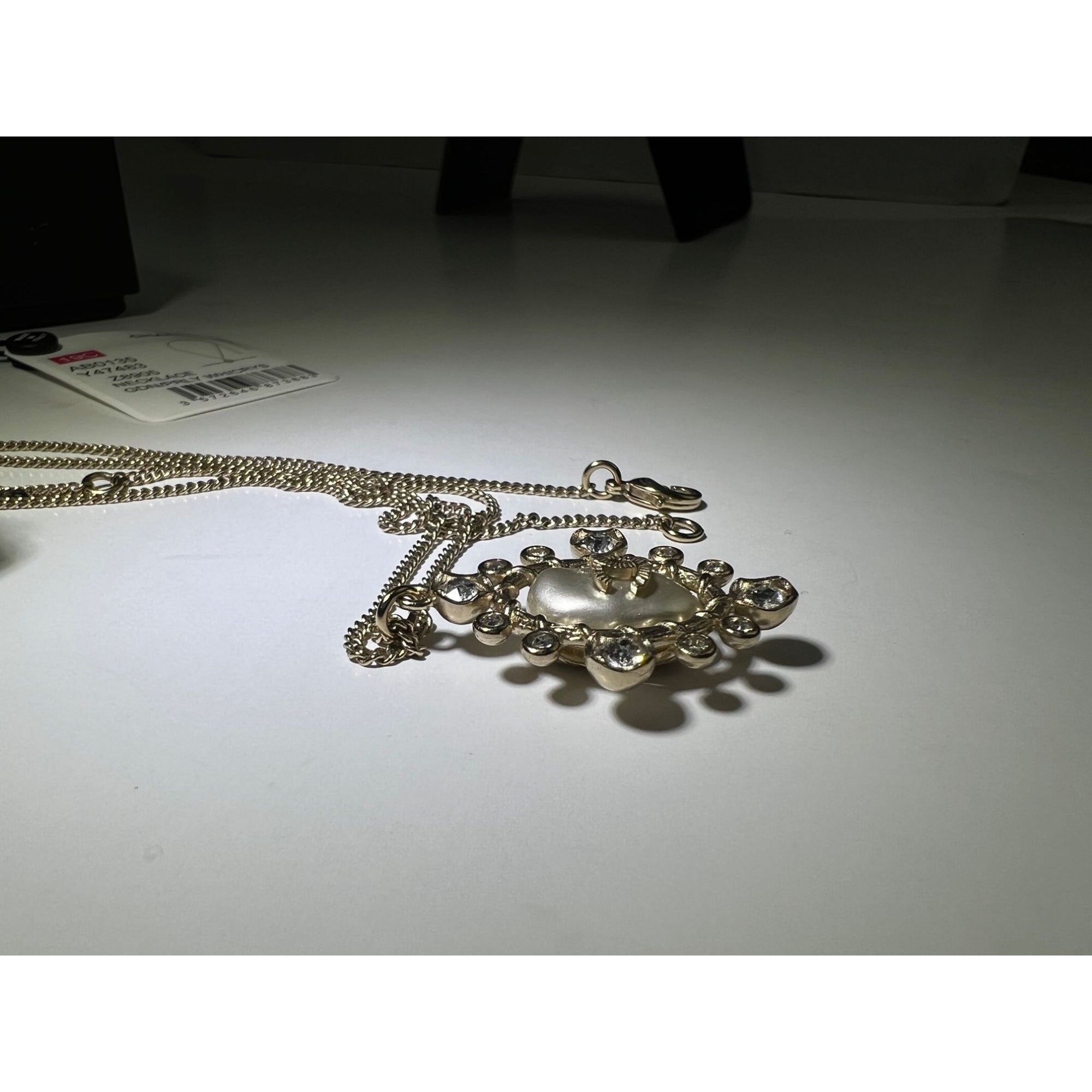 Dây chuyền Chanel Crystal CC Vàng Ngọc trai Trang sức thời trang