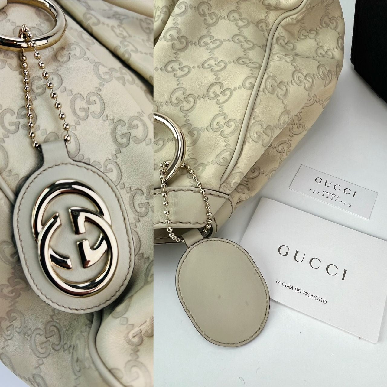 Túi xách Gucci Sukey Medium Guccissima Leather Mystic White Tote