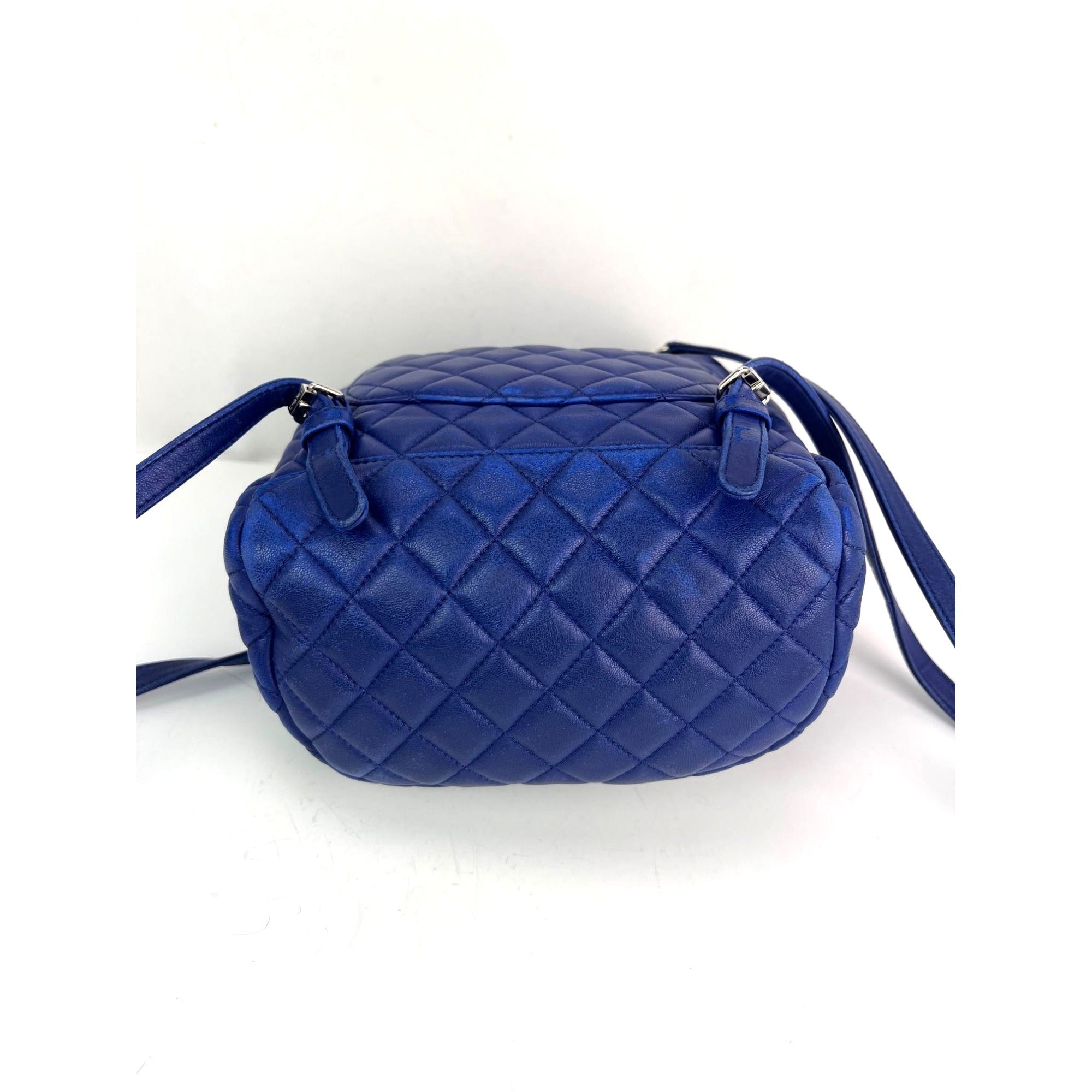 Balo Chanel Lambskin Quilted Small Urban Spirit Blue