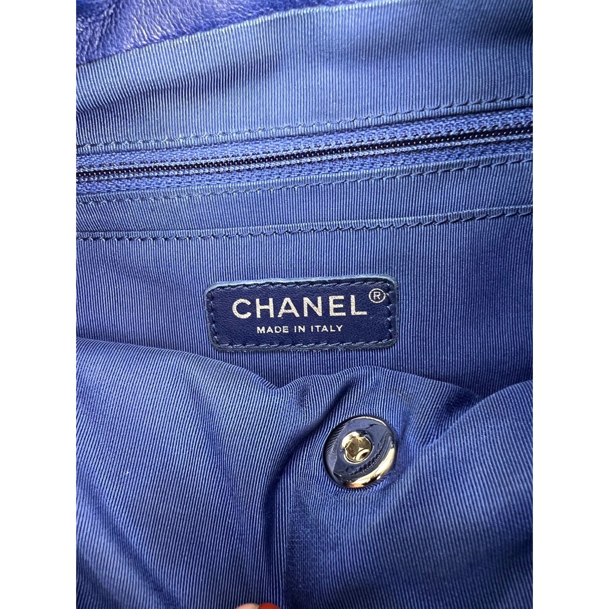 Balo Chanel Lambskin Quilted Small Urban Spirit Blue