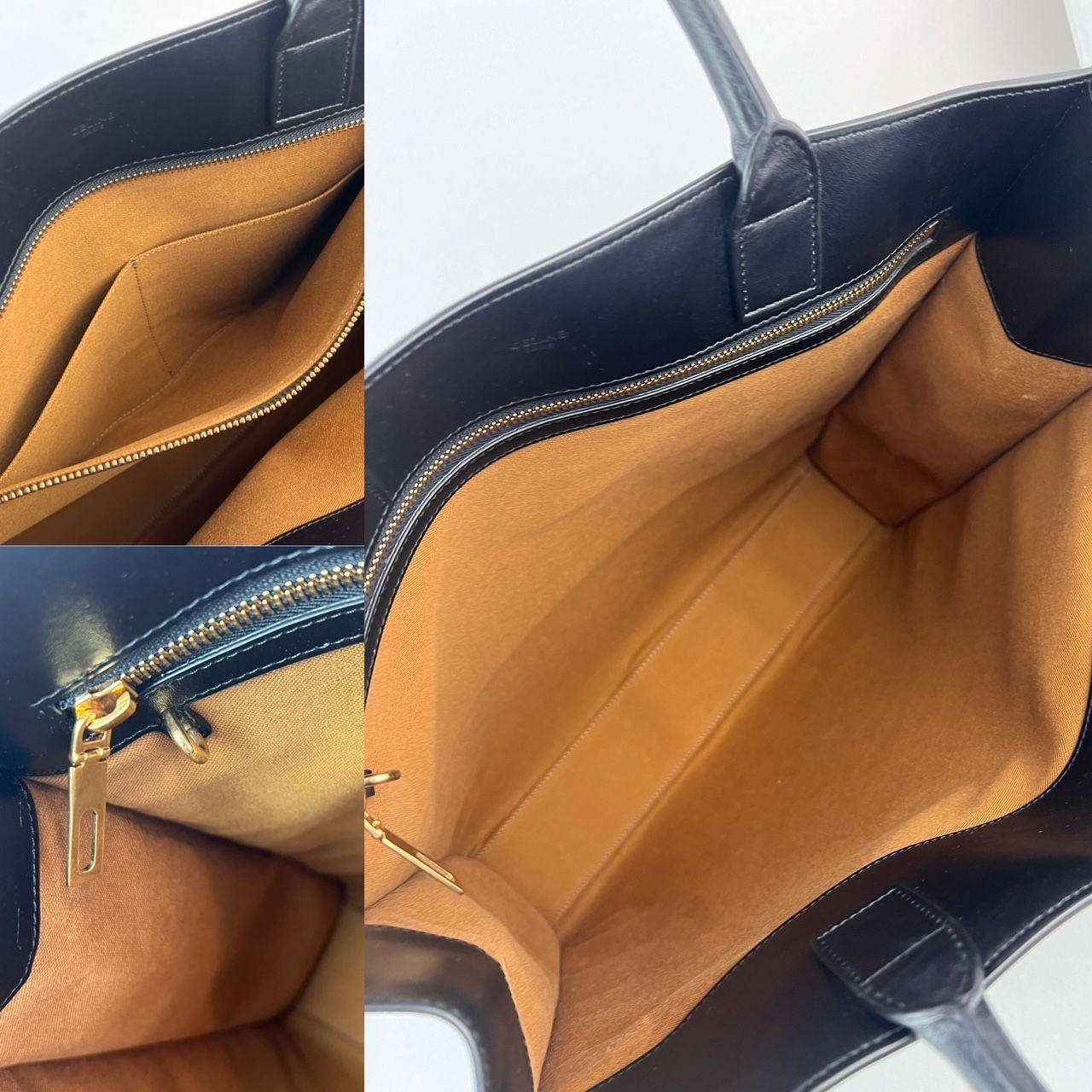 Túi tote vải canvas Celine Triomphe Vertical Cabas màu đen họa tiết Monogram