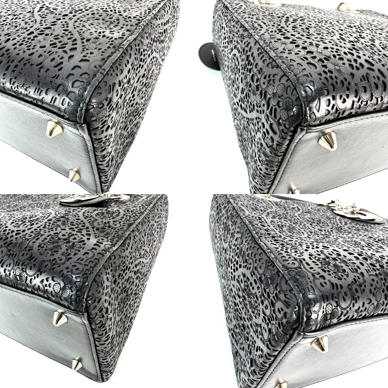 Túi đeo vai Christian Dior Medium Lady Laced Black Leather Limited Edition