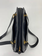 CHANEL Vintage Black Caviar Leather CC Zip Tote Shoulder Bag w/added insert  Pre owned