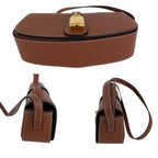 Celine Smooth Calfskin Tabou Clutch on Strap Tan Shoulder Bag