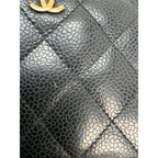 Ví Chanel Caviar Quilted Large Gusset Zip Around Black
