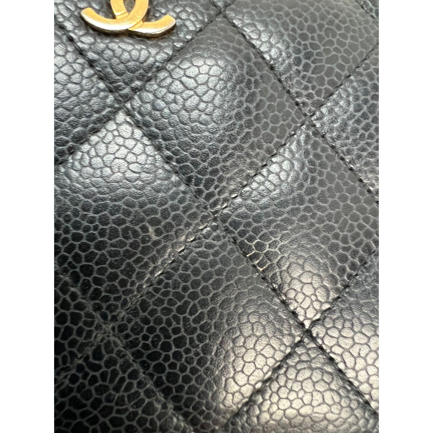 Ví Chanel Caviar Quilted Large Gusset Zip Around Black