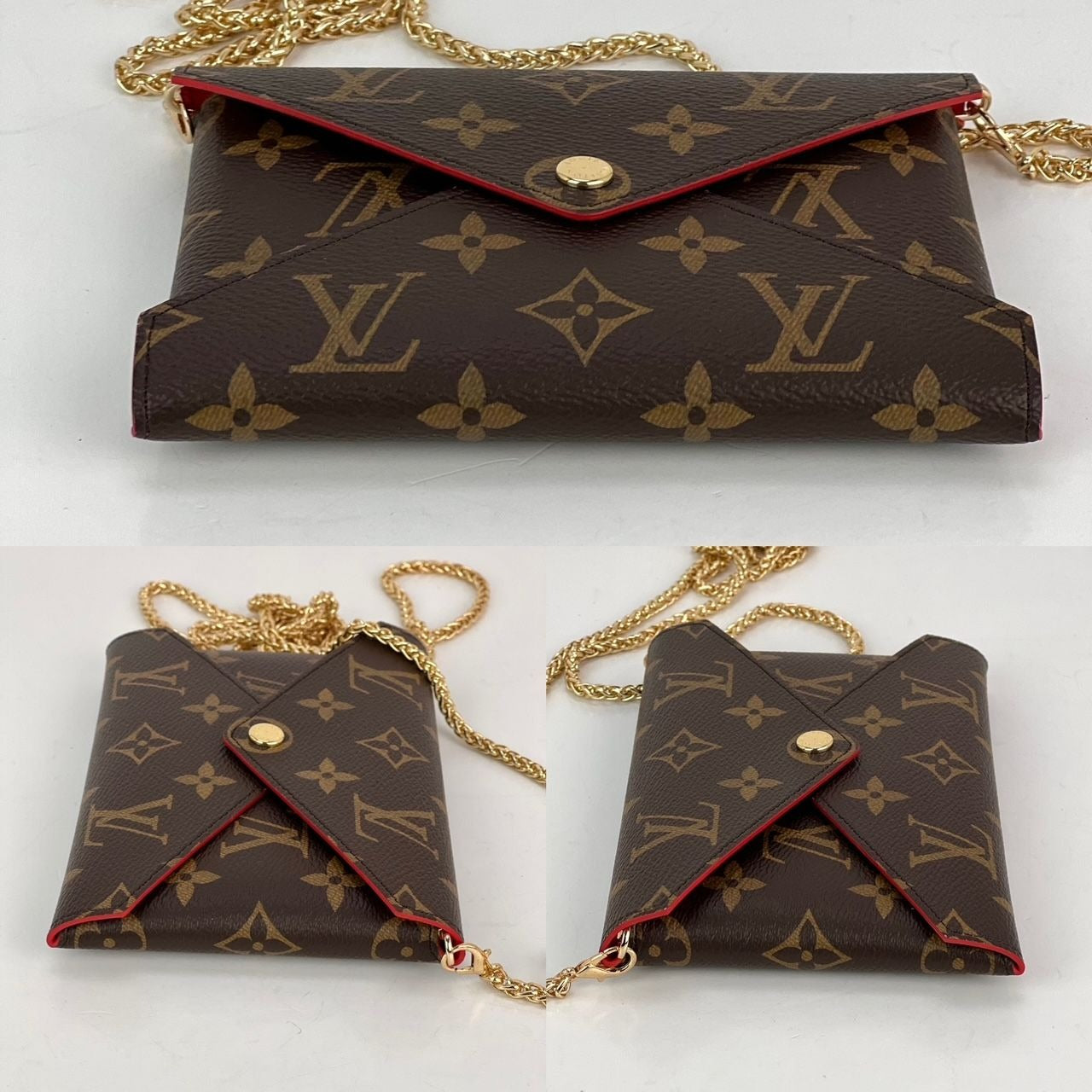 Túi đeo chéo cỡ vừa LOUIS VUITTON Kirigami Pochette màu đỏ