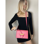 Loewe Medium Barcelona Pink Leather Shoulder Bag