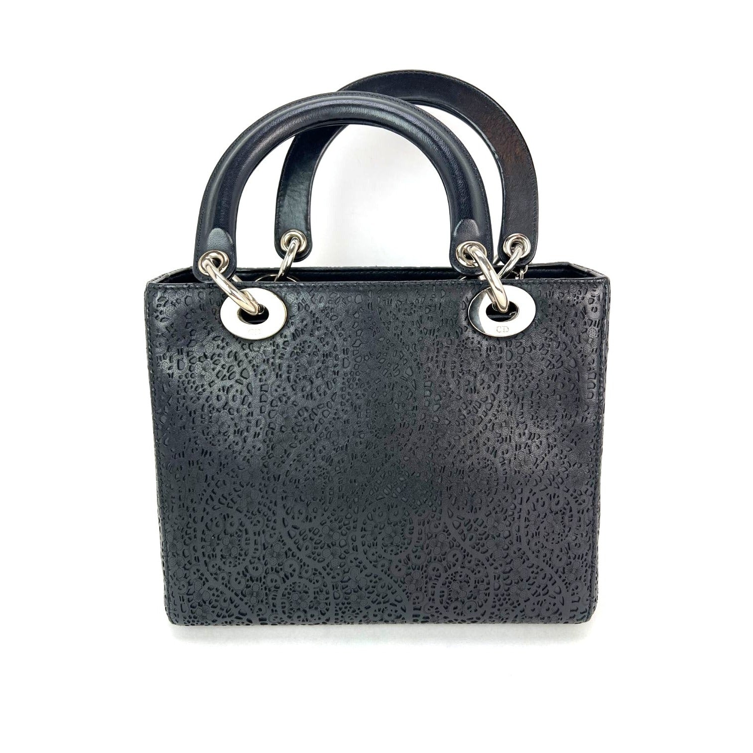 Túi đeo vai Christian Dior Medium Lady Laced Black Leather Limited Edition