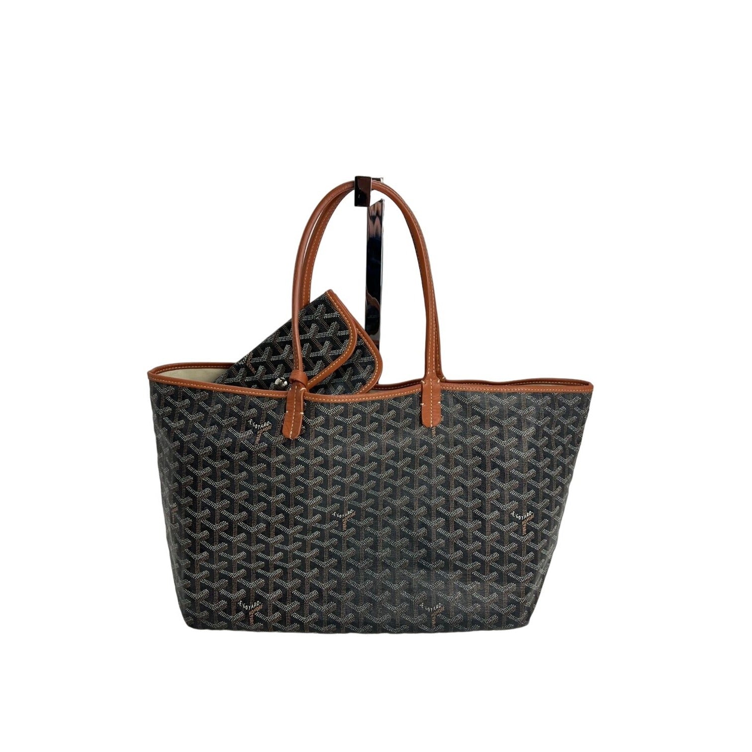 Túi tote màu đen GOYARD St. Louis Goyardine PM