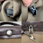 Hermes Toile Vache Hunter Herbag zip 31 PM Túi đeo vai Etoupe Ebene