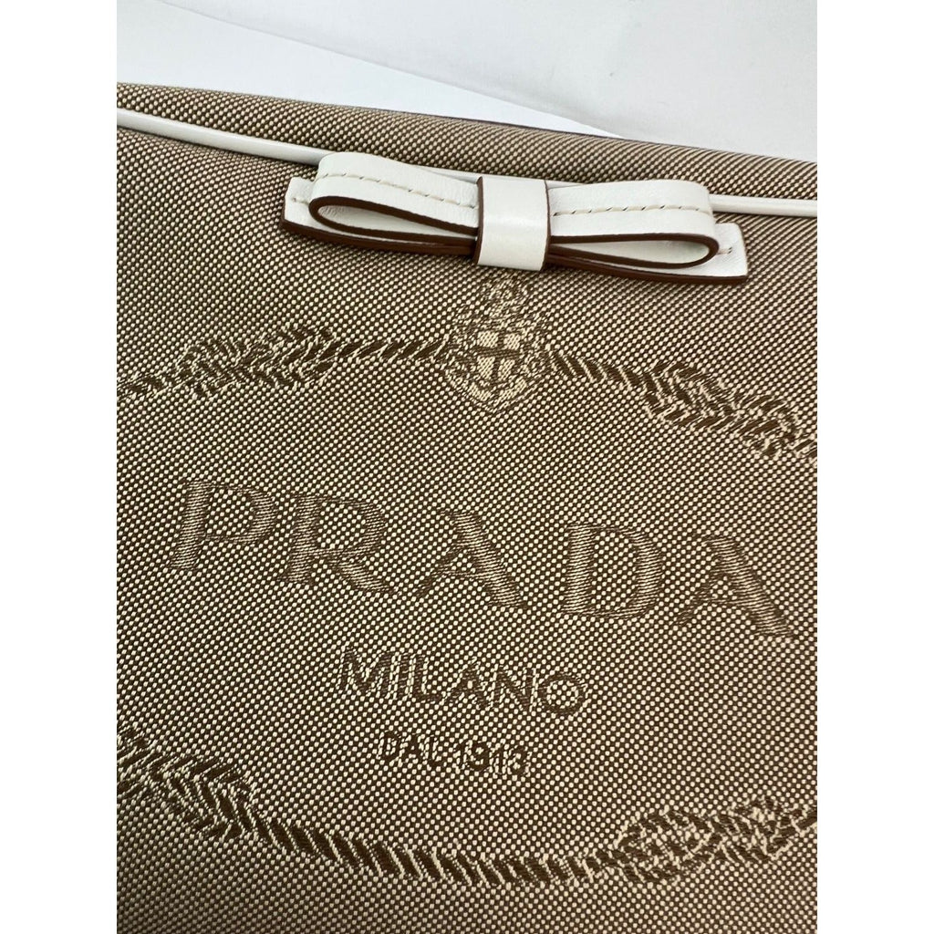 Túi đeo chéo máy ảnh vải kaki Prada