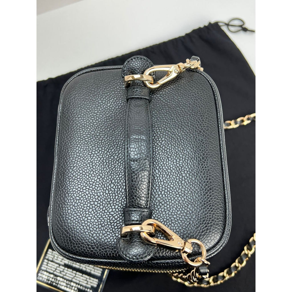Túi đựng mỹ phẩm Chanel Vanity Cosmetic Case màu đen bằng da Caviar