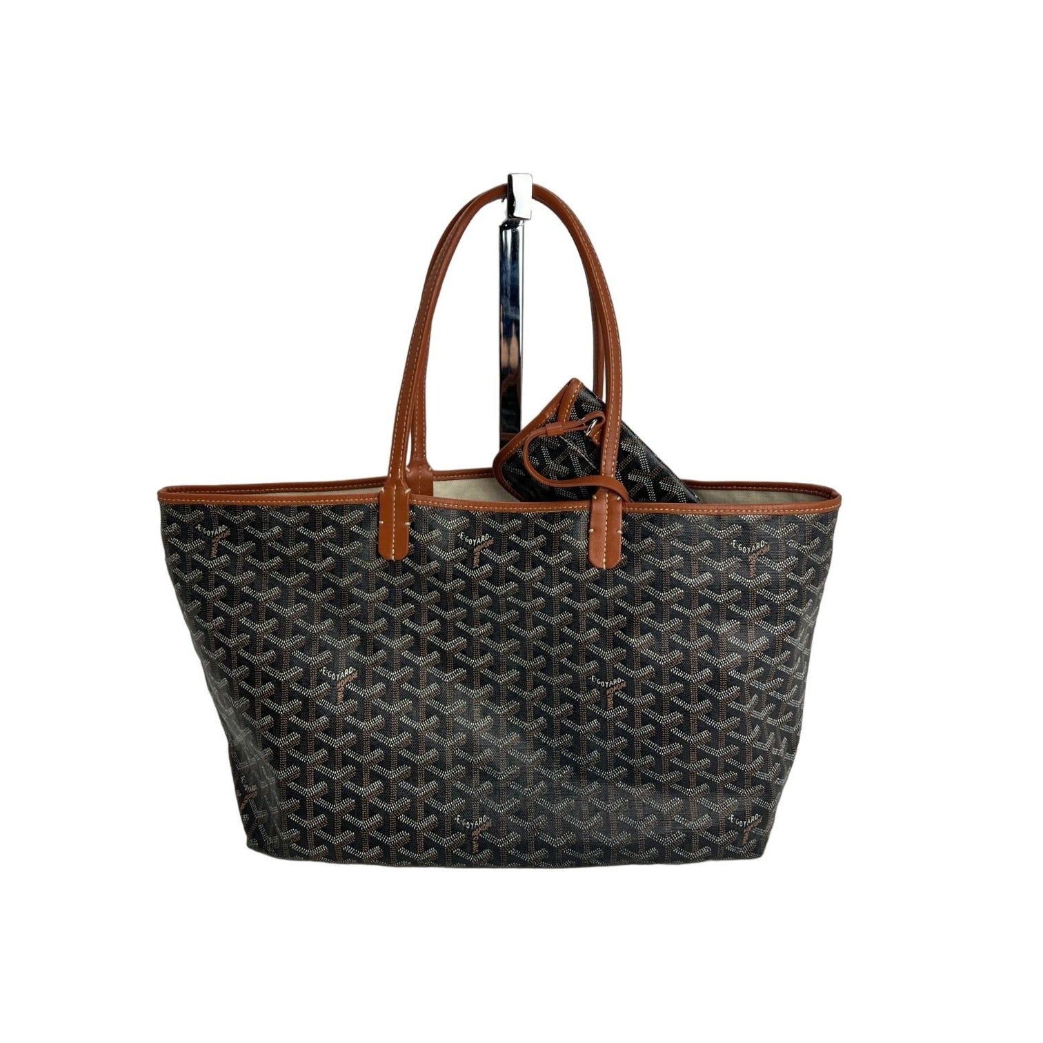 Túi tote màu đen GOYARD St. Louis Goyardine PM