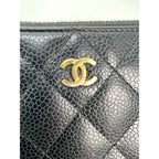 Ví Chanel Caviar Quilted Large Gusset Zip Around Black