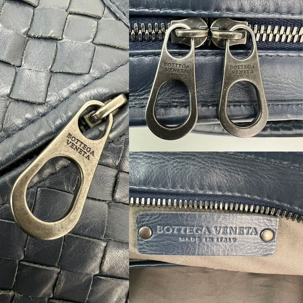 Túi đựng tài liệu có khóa kéo hàng đầu của Bottega Veneta Intrecciato