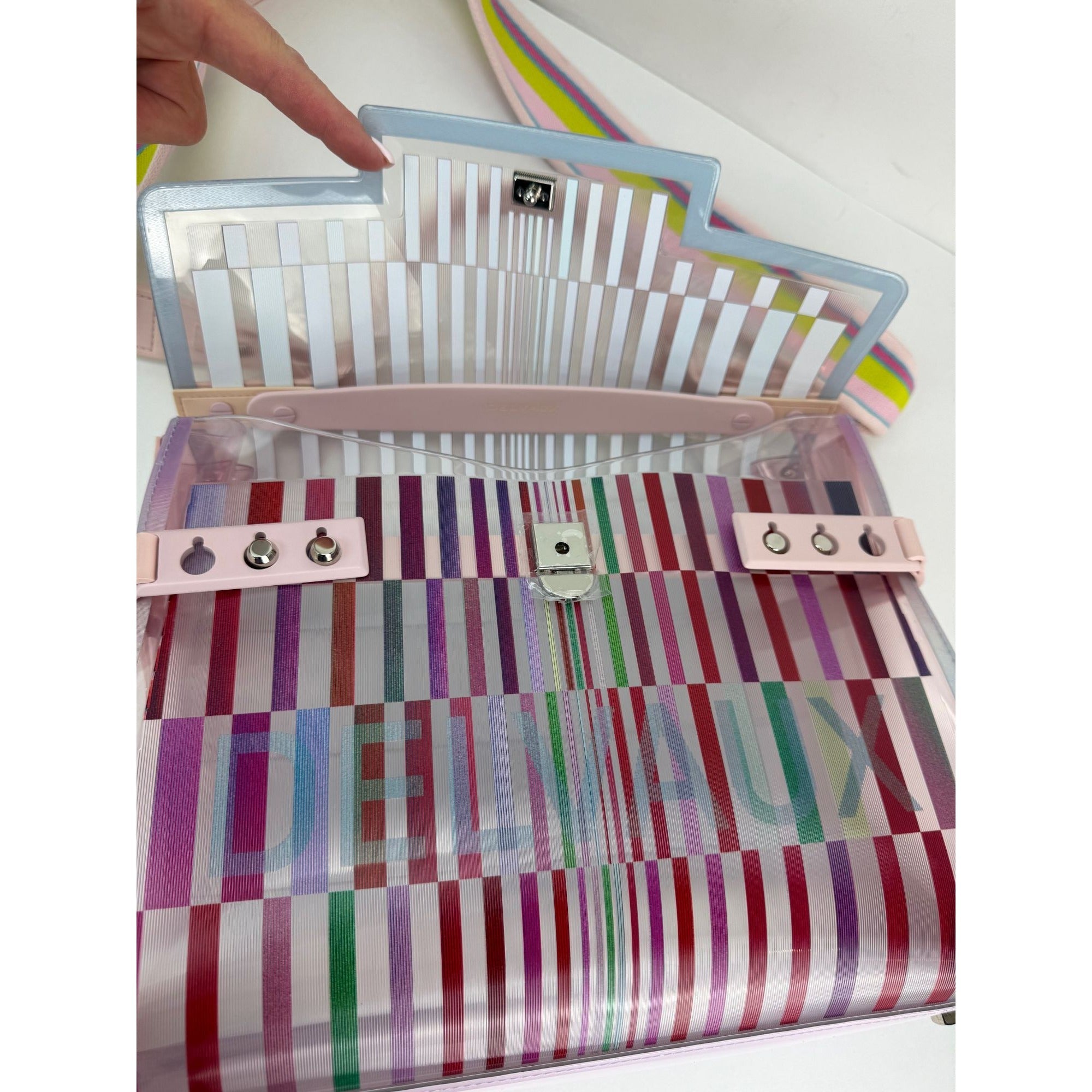 Delvaux PVC Tempete The Eye Catcher Multicolor Satchel Bag