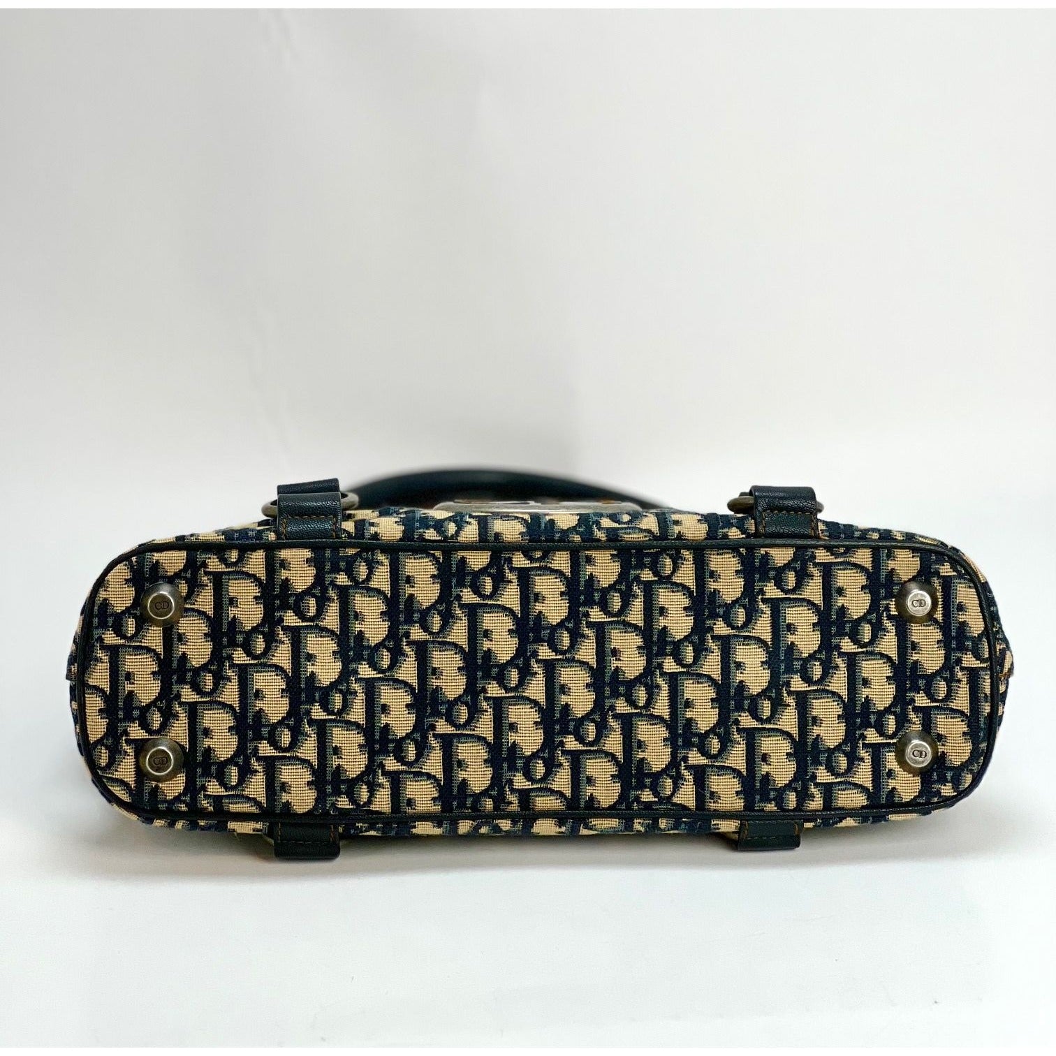 Túi xách vải canvas xanh CHRISTIAN DIOR Monogram Trotter CD