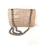 Túi đeo vai Chanel Lambskin Quilted Pile Ou Face Flap màu be Clair
