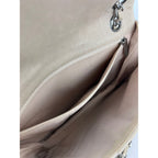 Túi đeo vai Chanel Lambskin Quilted Pile Ou Face Flap màu be Clair