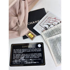 Túi đeo vai Chanel Lambskin Quilted Pile Ou Face Flap màu be Clair