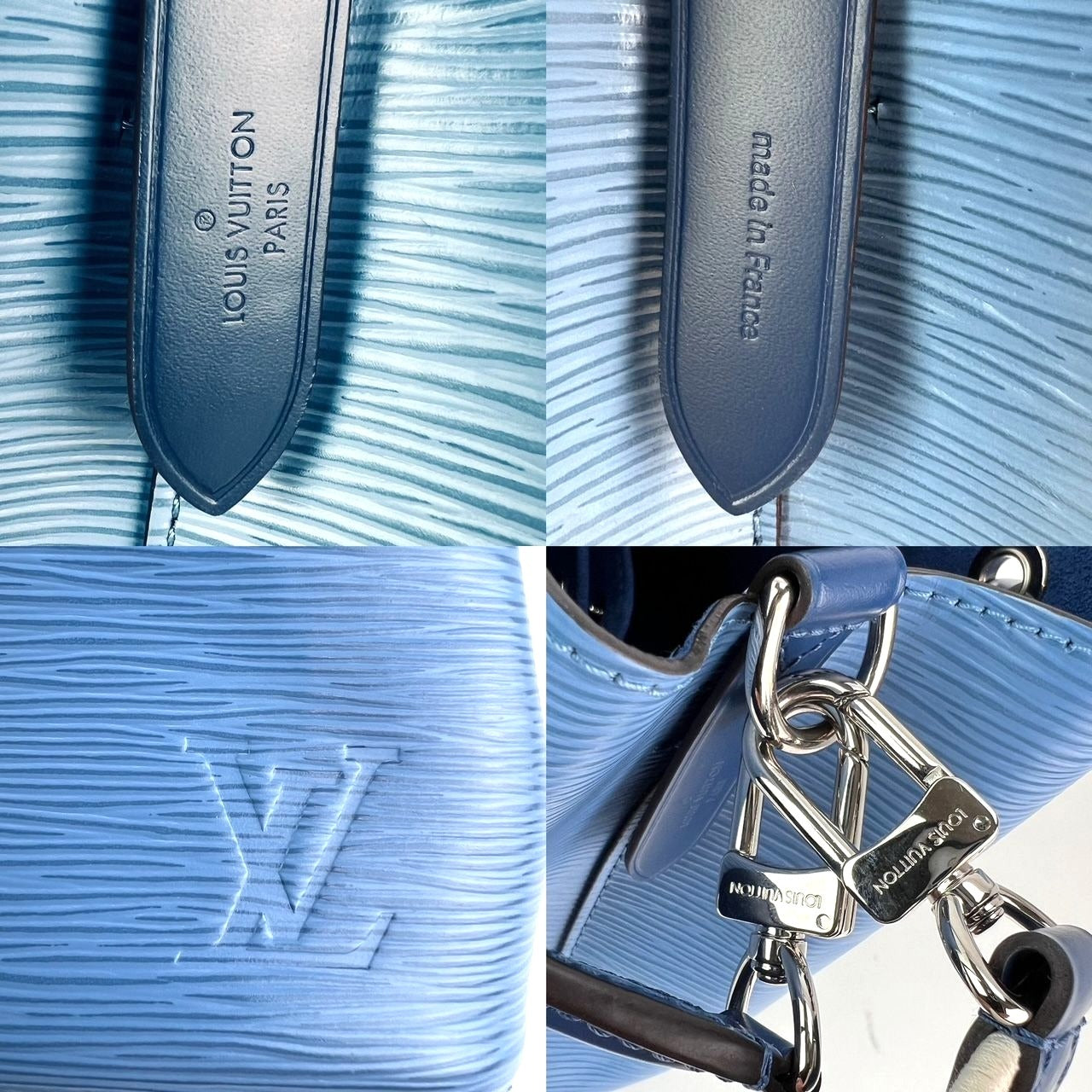 Louis Vuitton Neo Noe BB Blue Epi Leather Shoulder Bag