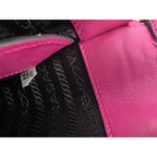 Túi đeo chéo Prada City Calf Cahier Pink Black Leather Belt Bag