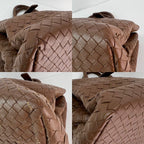 Túi đeo vai màu nâu Bottega Veneta Roma Intrecciato Nappa