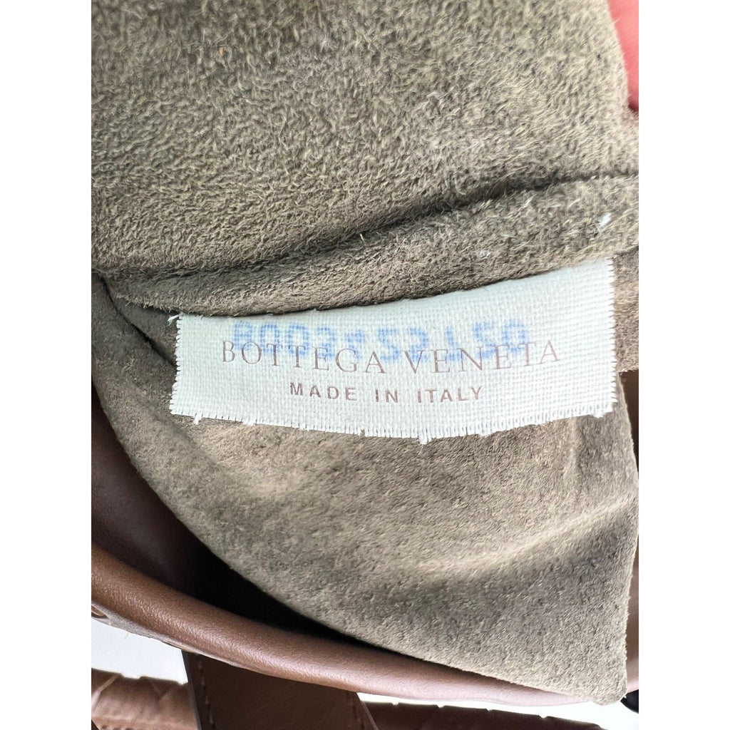 Túi đeo vai màu nâu Bottega Veneta Roma Intrecciato Nappa