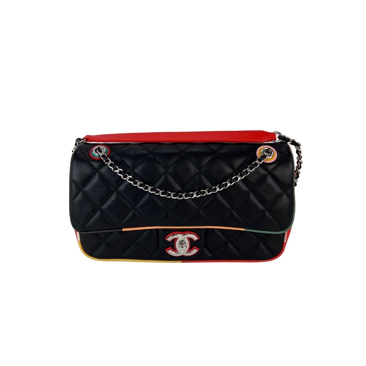 Túi Chanel Lambskin Plexiglass Quilted Medium Cuba Color Flap