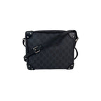 Gucci Black GG Supreme Selleria Square Messenger Bag