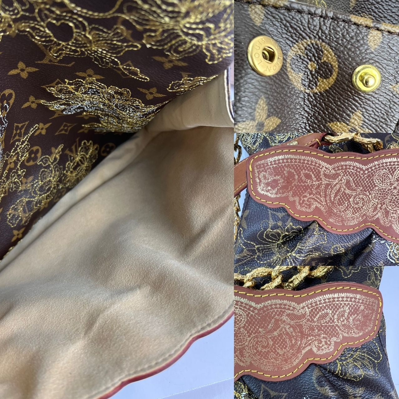 Túi tote Louis Vuitton Dentelle Fersen Gold Monogram Phiên bản giới hạn