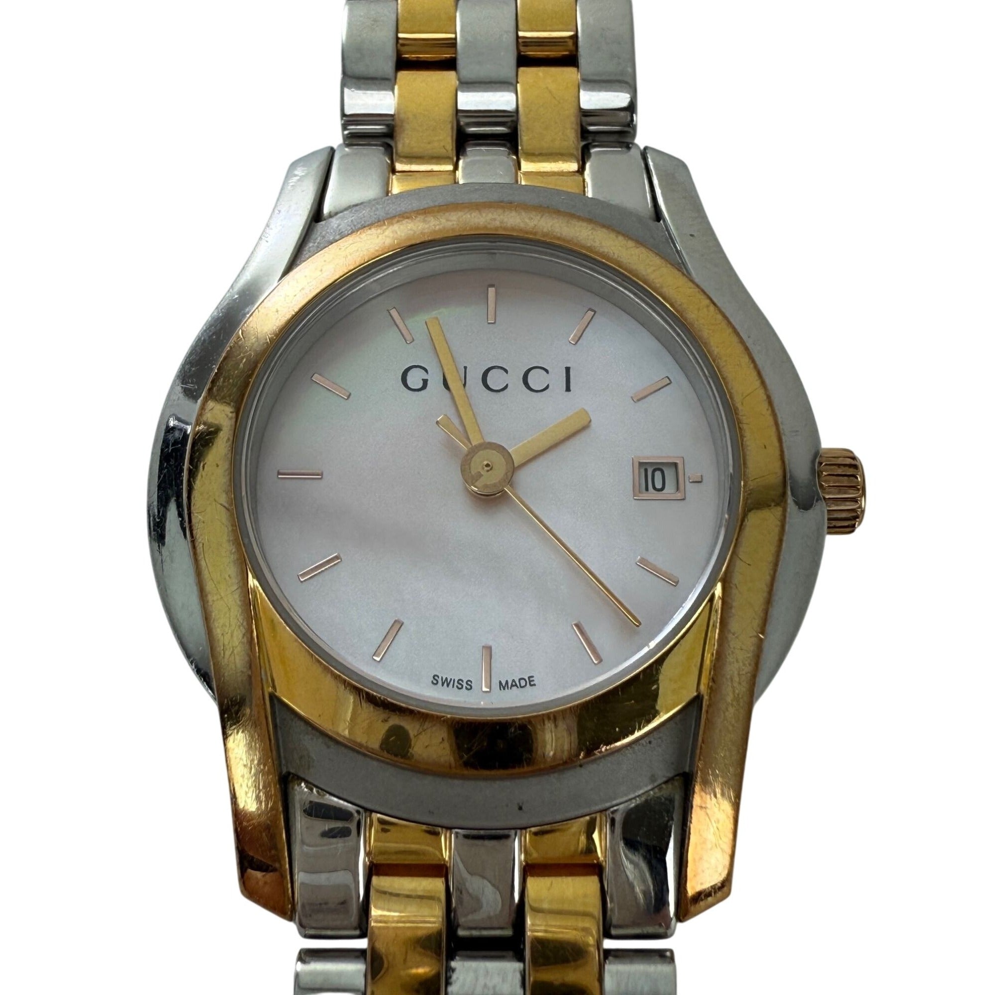 Đồng hồ thạch anh hai tông màu Gucci 5500L dành cho nữ G-Class