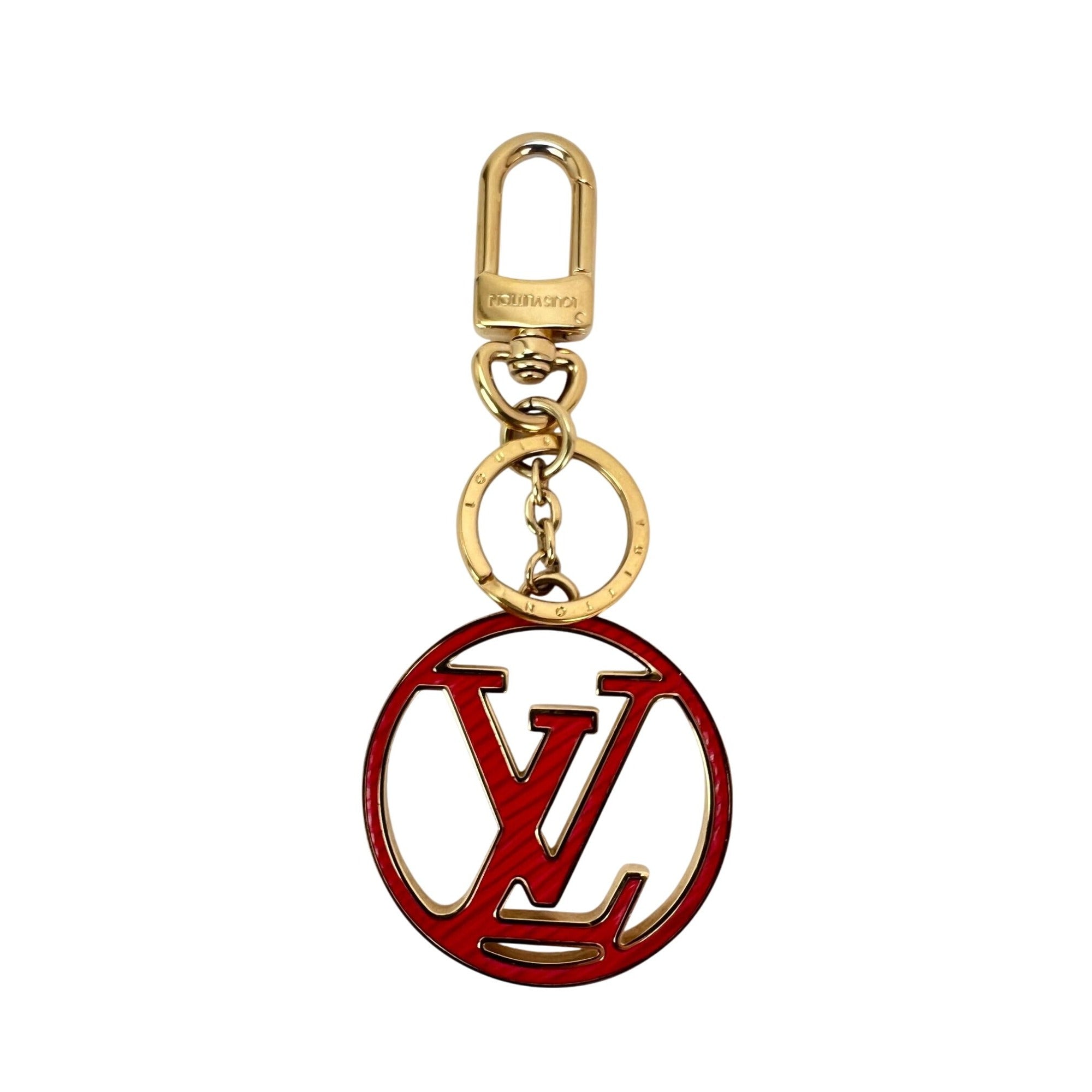 Móc khóa hình tròn Louis Vuitton LV