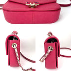Túi Chanel Paris-Cuba Medium Caviar Calfskin Thread Around Pink Flap Bag with Top Quai xách