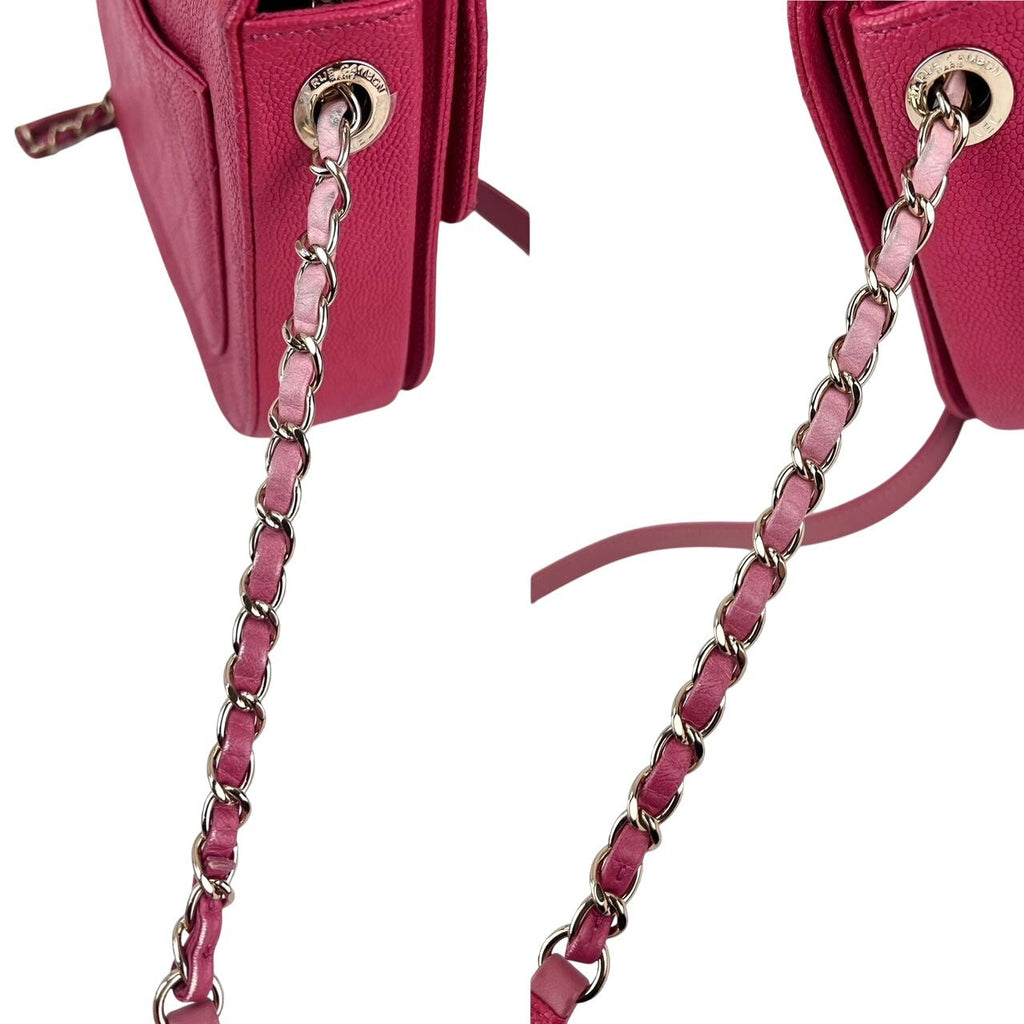 Túi Chanel Paris-Cuba Medium Caviar Calfskin Thread Around Pink Flap Bag with Top Quai xách