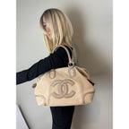 Chanel Washed Beige Calfskin Tote Bag