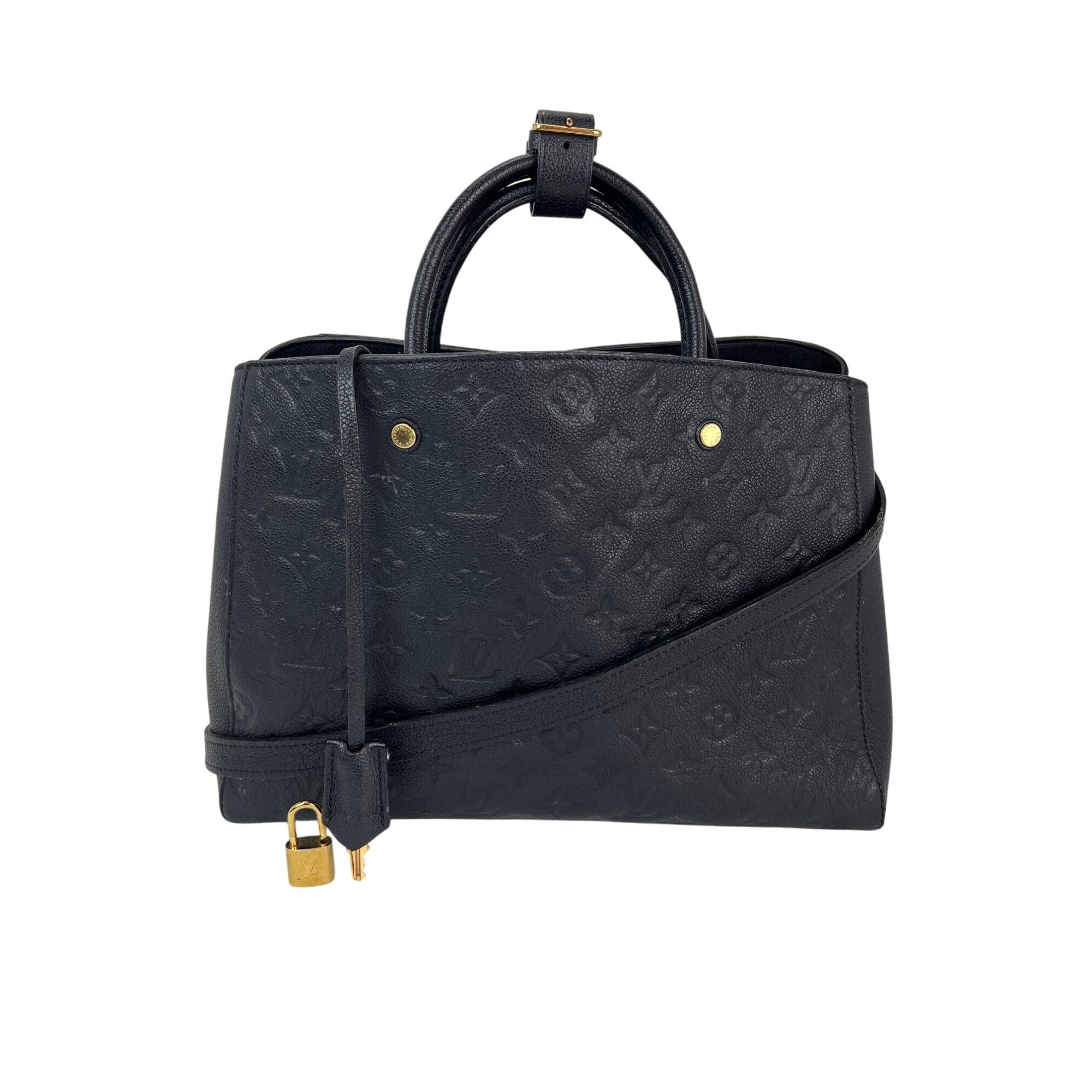 Túi xách da Louis Vuitton Montaigne GM Black Empriente