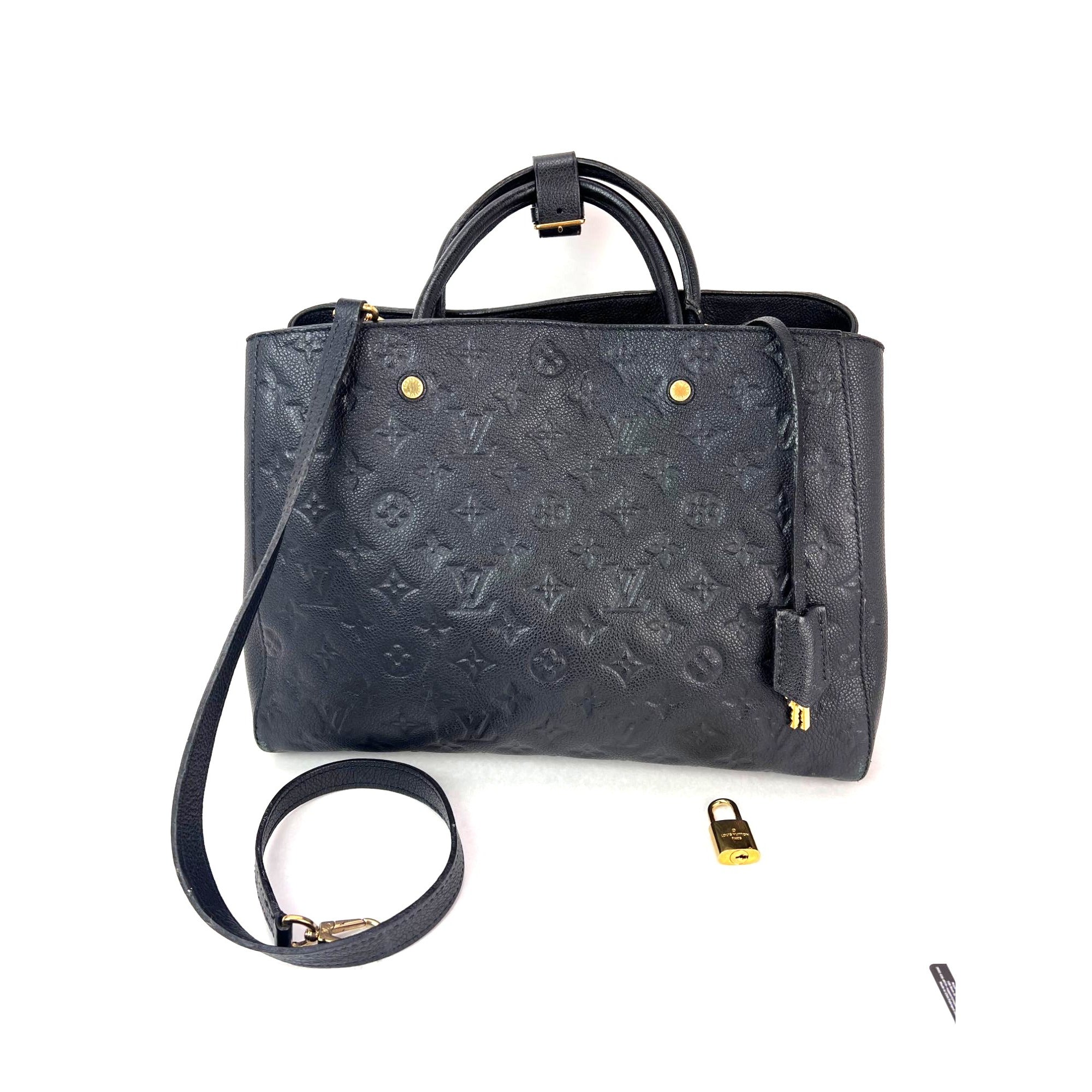 Túi xách da Louis Vuitton Montaigne GM Black Empriente