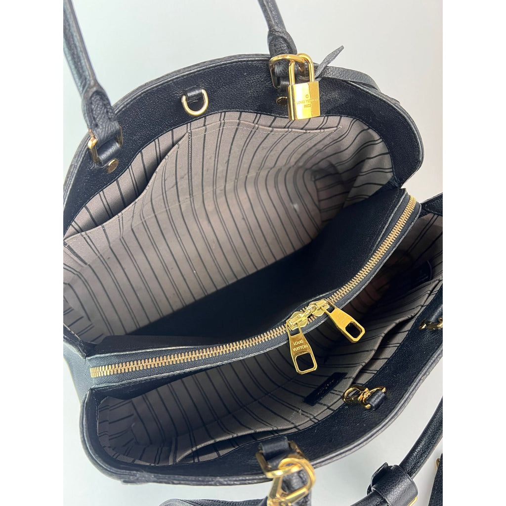 Túi xách da Louis Vuitton Montaigne GM Black Empriente