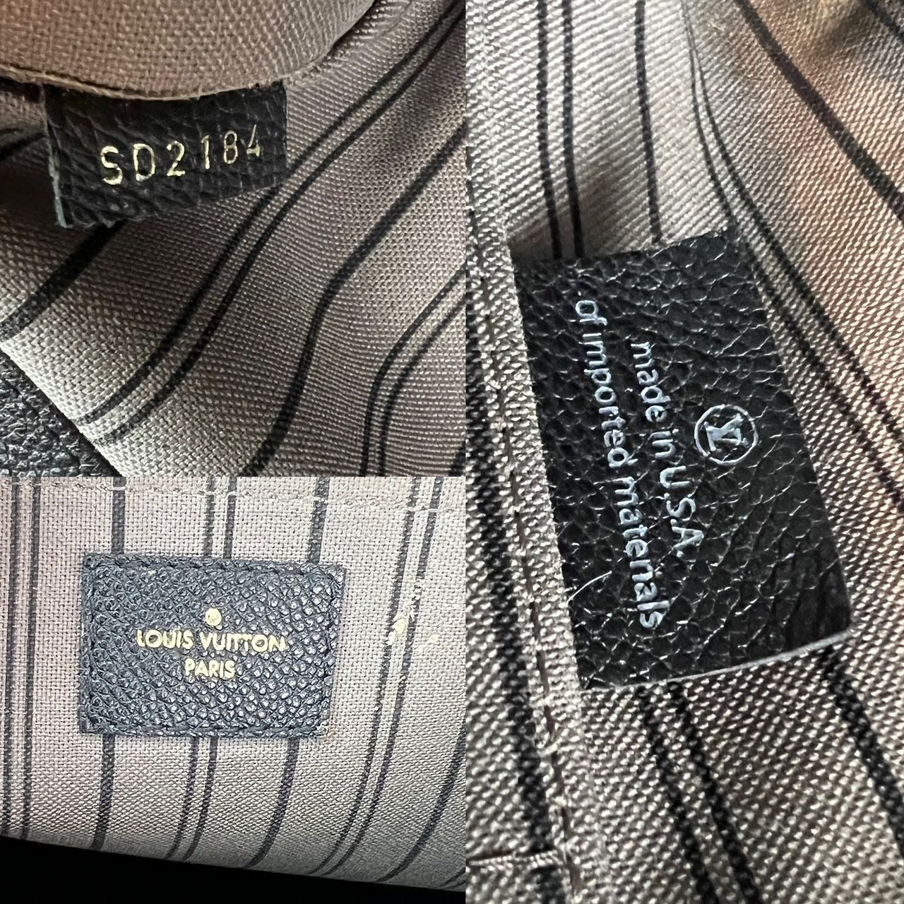 Túi xách da Louis Vuitton Montaigne GM Black Empriente