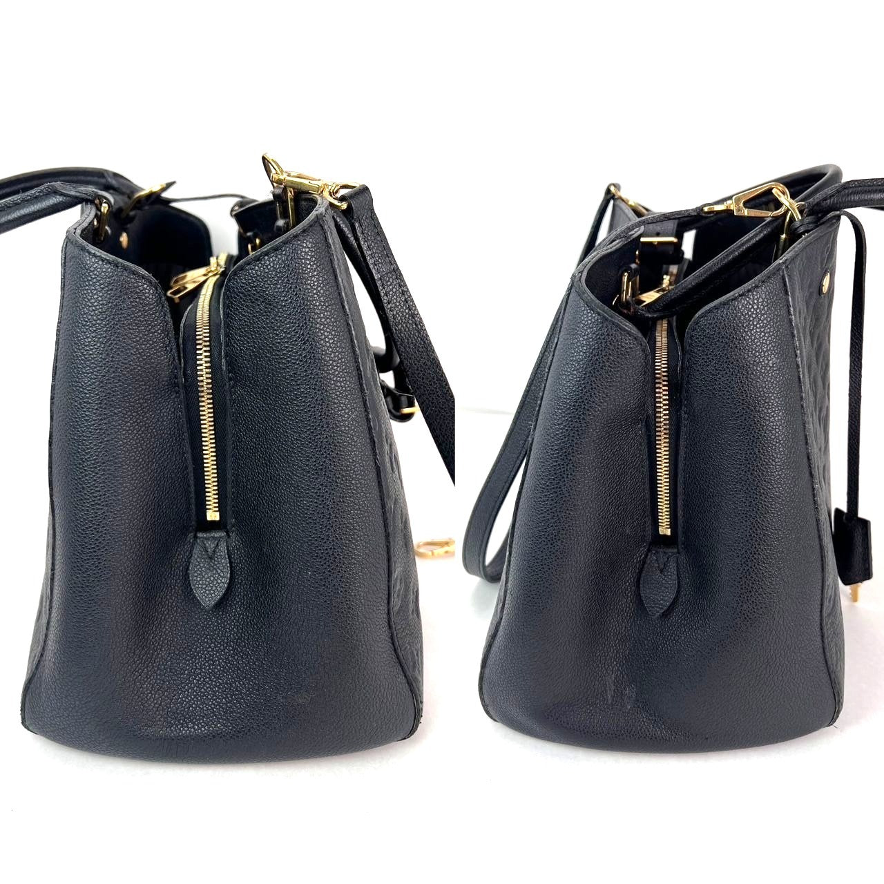 Túi xách da Louis Vuitton Montaigne GM Black Empriente