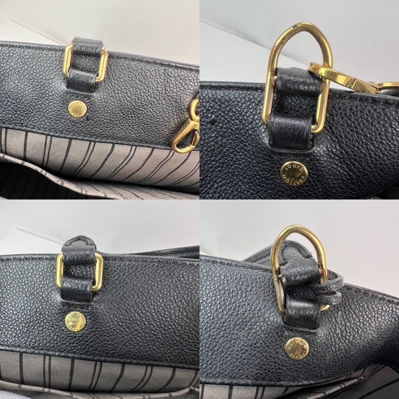 Túi xách da Louis Vuitton Montaigne GM Black Empriente
