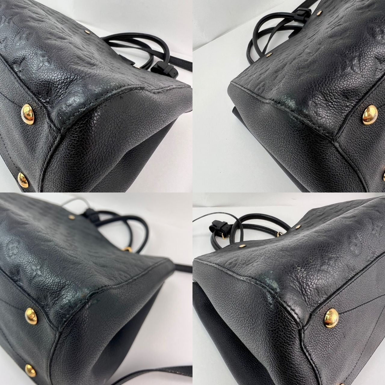 Túi xách da Louis Vuitton Montaigne GM Black Empriente