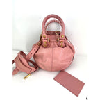 Túi Balenciaga agneau Giant 12 Gold Hardware Mini Pompon Rose Pink Bucket Bag