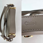 Túi đeo vai Chloe Shiny Calfskin Suede Small C Motty Gray