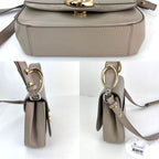 Túi đeo vai Chloe Shiny Calfskin Suede Small C Motty Gray