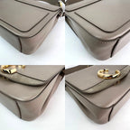 Túi đeo vai Chloe Shiny Calfskin Suede Small C Motty Gray