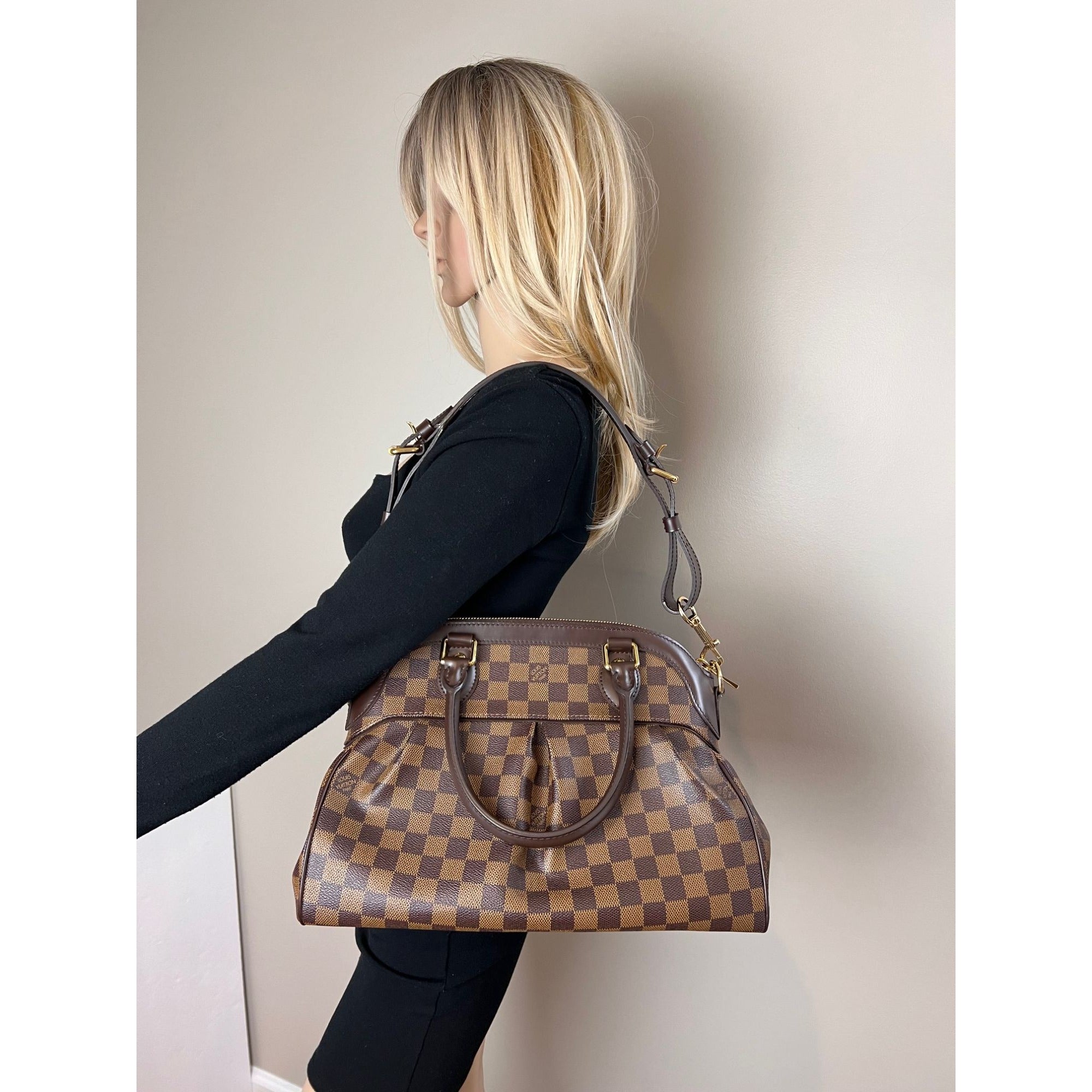 Túi đeo vai Louis Vuitton Trevi PM Damier Ebene Canvas