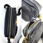 Túi máy ảnh đeo chéo Prada Tessuto Nylon Bandoliera màu đen